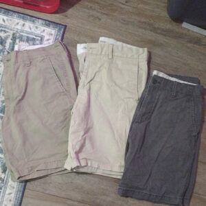 Set of Three Casual Shorts in Neutral Tones